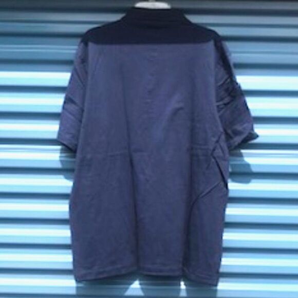 Jersey Polo Style Shirt . Size: Large {42-44} Casual or Work . George . Navy New - Picture 2 of 5